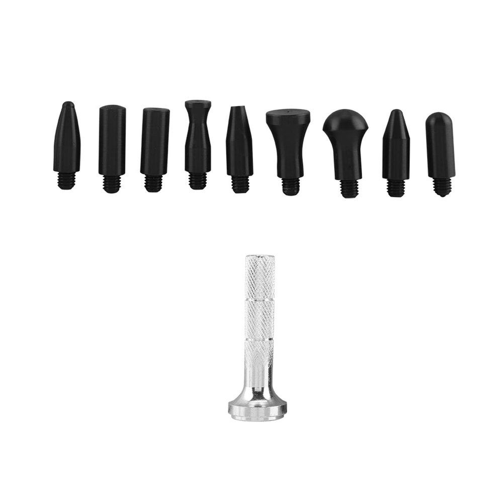 GEERYZHE Pdr Tools, Body Repair Dent Removal Tools Dent Repair Kit DIY Paintless Dent Repair Kit Metal Tap Down Pen with 9 Heads Tips Dent Removal Tools for Hail Puller PDRs Tool