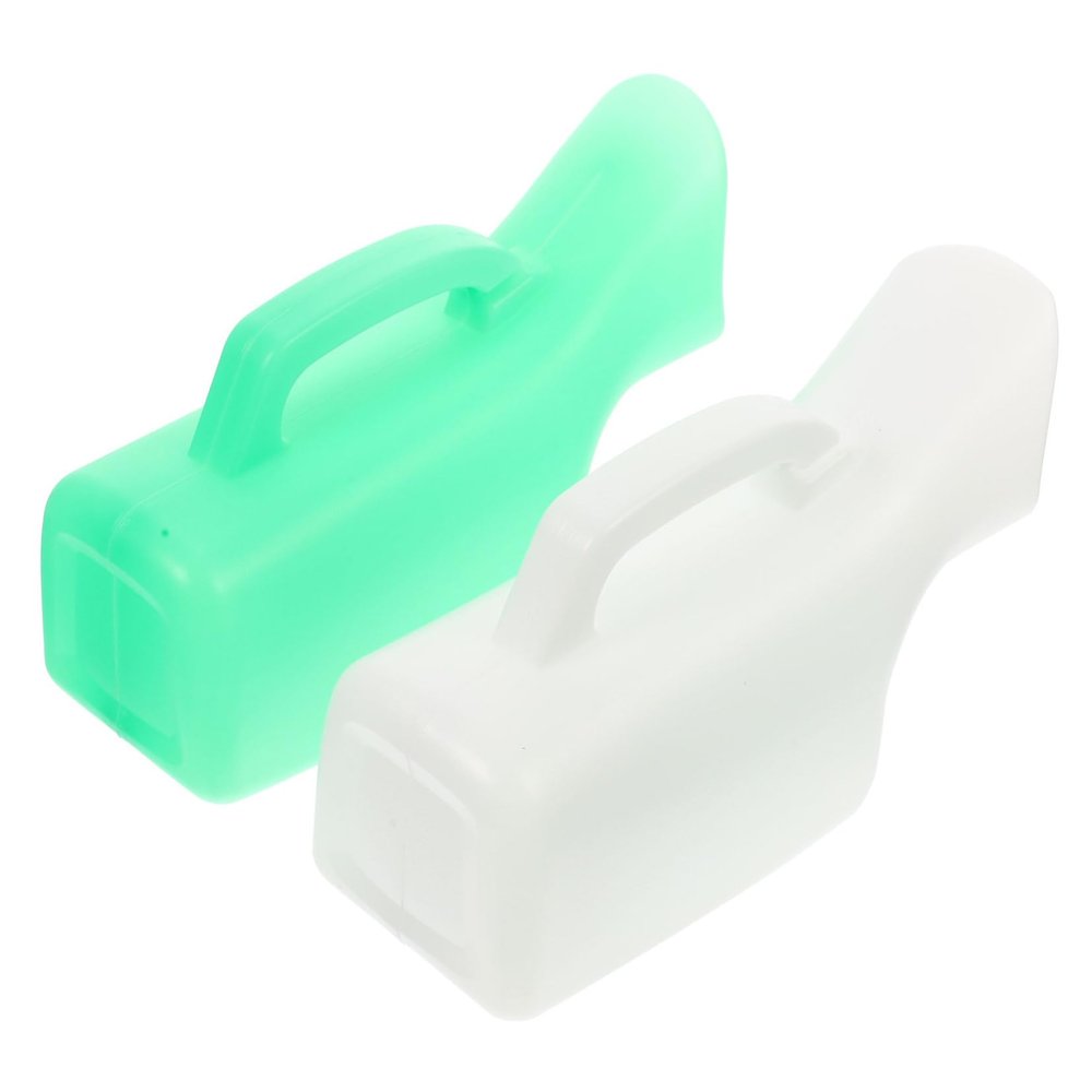 UTHCLO Portable Urine Container Female Plastic Urinal 1000ml 2pcs Female Urinal Bottle and Large Capacity Easy to Clean Design, for Women for Camping and Car Use