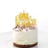 Ramadan Mubarak Cake Topper, Eid Mubarak/Hajj Mubarak/Umrah Mubarak/Ramadan Kareem, Muslim Islamic Ramadan Party Decorations Supplies Gold Glitter view 3