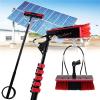 Telescopic Brush Cleaning Solar Panel Cleaning Brush,Window Cleaning Brush Equipment, Washing Set Equipment Extension Pole Cleaning For Trucks Windows/6M Rod/35Cm Brush Head,35Cmbrushhead-12M/39F view 1