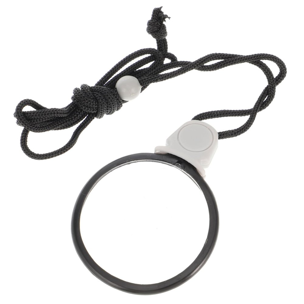 Anneome Neck Magnifier Pendant 10x 15x Hanging Loupe Magnifying Glass with Plastic Chain for Jewelry Inspection Visual Aid Suitable for Reading and Crafting