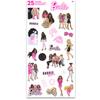 Barbie Pocket Size Facial Tissue Set - 12 Packs of 10 Sheets (120 Tissues) Plus Stickers | Barbie Disposal Tissues for Travel, School, Classroom view 3