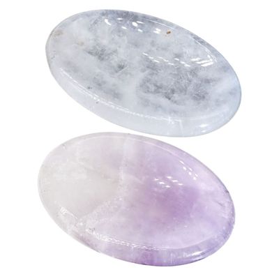 Ipetboom 2pcs Natural Massage Tool Finger Scraping Scraper Worry Stones Portable Thumb Guasha Tool Relief Massage Scraper for Anxiety
