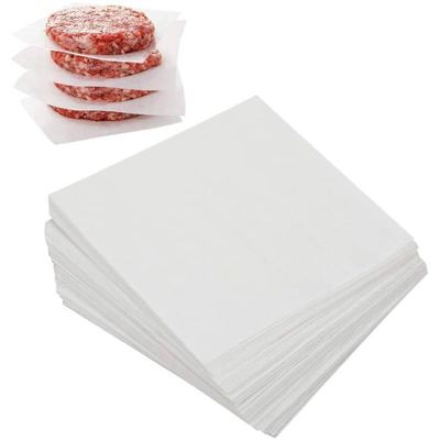 100 Sheets Kitchen Oil Absorbin Paper, Square Non-Stick Silicone Oil Paper, Oil Residue Filter Paper for Cake Baking, Soups, Fried Foods -12 * 12cm