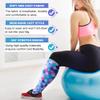 Compression Socks Wide Calf for Women & Men Extra Large Size Circulation 15-20 mmHg, 3 Pairs/Aurora/Stars/Fish Scales, XL view 4