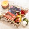 Ghasitaram Gifts Jaiccha Christmas Gifts Christmas Brown Cane Basket with 200 GMS Plum Cake view 1