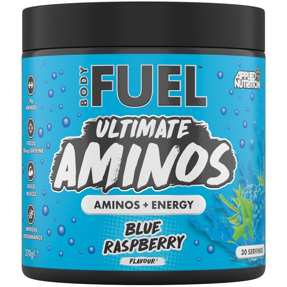 Applied Nutrition BodyFuel Amino's - Amino Acids Supplement, EAA Essential Amino Acids Powder, Muscle Fuel & Recovery (270g - 30 Servings) (Blue Raspberry)