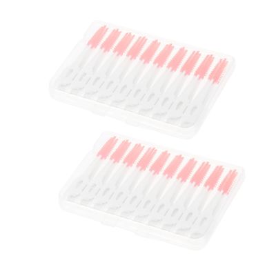 HAPINARY 80pcs Interdental Brushes Teeth Cleaner Tool with Angled Head for Oral Cleaning, Easy to Use Elastic TPE and Plastic Tooth Cleaning Brush, Suitable for Traveling and Home Use