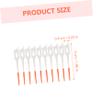 HAPINARY 80pcs Interdental Brushes Teeth Cleaner Tool with Angled Head for Oral Cleaning, Easy to Use Elastic TPE and Plastic Tooth Cleaning Brush, Suitable for Traveling and Home Use view 2