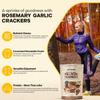 FOODHAK Rosemary and Garlic Protein Crackers Gluten-Free Healthy Snack with Chia, Pumpkin, Flaxseed, and Sunflower Seeds - Plant-Based, High-Protein, Oven-Baked, Resealable (100g) view 3