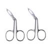 Baluue 2pcs Stainless Steel Eyebrow Tweezers Oblique Tips Precision Facial Hair Tweezer Set for Daily Beauty Grooming and Eyebrow Shaping view 1