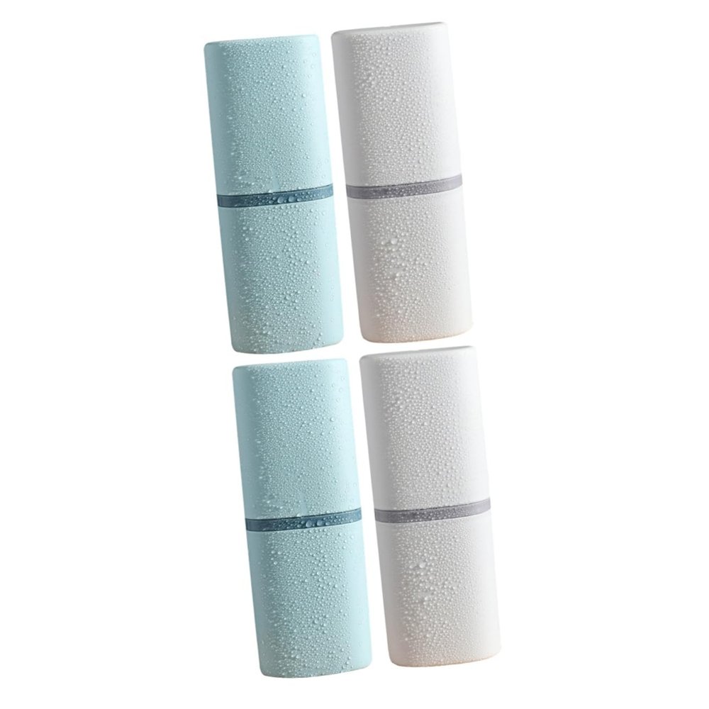 Baluue 4pcs Toothbrush Case Toothbrush Travel Holder Portable Cup Fine Workmanship Corner Compact for Home Travel