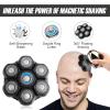 7D Magnetic Head Shaver Replacement Head Heads, 7D Blade Replacement Heads for Bald Men Replacement Easy Install Electric Razor Shaver Head for Wet&Dry Head Shaver and Face, Black view 4