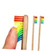Baluue 12pcs Bamboo Toothbrushes Natural Handle for Adults Degradable Toothbrush Soft Bristles for Home Travel College Use Multipack Option view 2