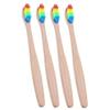 Baluue 12pcs Bamboo Toothbrushes Natural Handle for Adults Degradable Toothbrush Soft Bristles for Home Travel College Use Multipack Option view 3