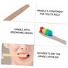 Baluue 12pcs Bamboo Toothbrushes Natural Handle for Adults Degradable Toothbrush Soft Bristles for Home Travel College Use Multipack Option view 4