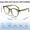 Dollger Blue Light Blocking Glasses for Women Trendy Oversized Computer Gaming Eyeglasses Cat Eye TR90 Frame bluelight glasses UV400 Protection Computer Gaming Glasse Green view 3
