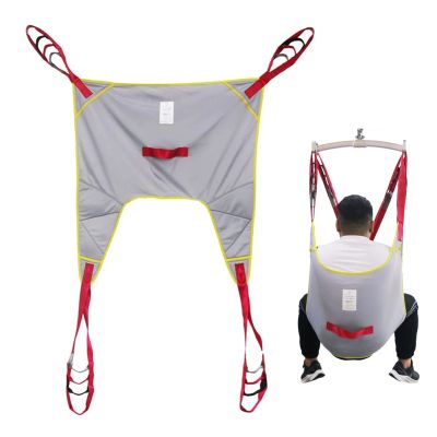 Xiaoxu Divided Leg Sling for Elderly Disabled,Patient Hoist Sling Use with Patient Lifts Sling and Ceiling Hoists,Divided Leg Shower Sling for Paralyzed Elderly and DisabledLoad-230kg/507lb Grey,L