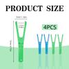 4 Pcs Dental Floss Holder Reusable Y-Shaped Dental Floss Picks Premium Dental Tools Durable Floss Harps for Effective Oral Teeth CleaningBlue & Green view 2
