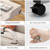 LIJBDDM Rolling Adjustable Desk, Overbed Table, Laptop Table, Over Bed Desk, Height Adjustable 65-95cm, Black view 4