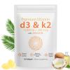 120 Count Vitamin D3 K2 Supplement Softgel, 2 in 1 Vitamins D & K Complex, Vitamin D3 K2 10000 IU Coconut Oil Supplement Softgel, Immune, Heart Health Support view 1