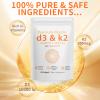 120 Count Vitamin D3 K2 Supplement Softgel, 2 in 1 Vitamins D & K Complex, Vitamin D3 K2 10000 IU Coconut Oil Supplement Softgel, Immune, Heart Health Support view 2