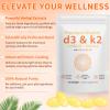 120 Count Vitamin D3 K2 Supplement Softgel, 2 in 1 Vitamins D & K Complex, Vitamin D3 K2 10000 IU Coconut Oil Supplement Softgel, Immune, Heart Health Support view 3