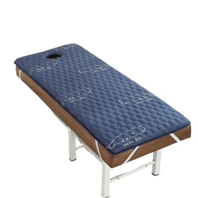 GSCLZ Massage Table Mattress 3cm Non-Slip Latex Bed Mattress SPA Treatment Beauty Massage Salon Table Bed Sheet Cover Mattress Sheet Pad Mat with Face Hole For Massage Accessories(Blue,180x60cm)
