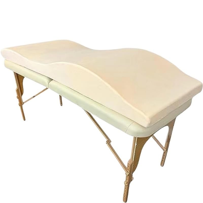 GSCLZ Massage Table Mattress Beauty Salon Extension Curved Bed Mattress Topper Memory Foam Beauty Mattress For Massage Accessories(Beige)