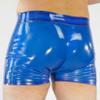 TUNAYI Men Panties Latex Boxer Rubber Shorts Clear Blue Panty-clear blue-M view 3