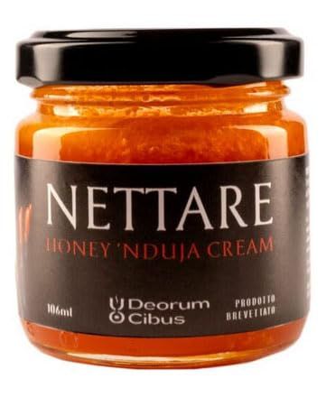 NETTARE Spicy Honey and 'Nduja Cream Sweet & Hot Calabrian Spread Italian Artisan Chilli Condiment 90 gr