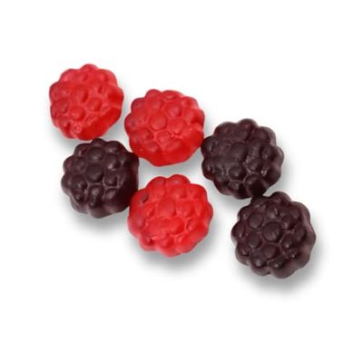Blackberry And Raspberry Jelly Sweets - 1KG Bag - Red And Black Berry Shapped Sweets - Fruit Flavour Gummy Sweets