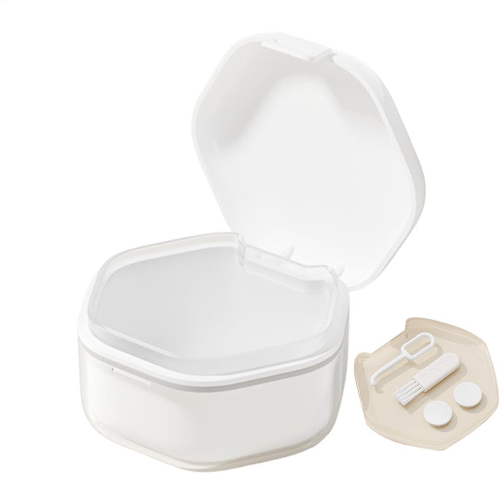 Birtern Denture Cups for Soaking Dentures,Leakproof Denture Bath Portable False Teeth Container - Waterproof Dentures Case, Denture Container for Home, Offices