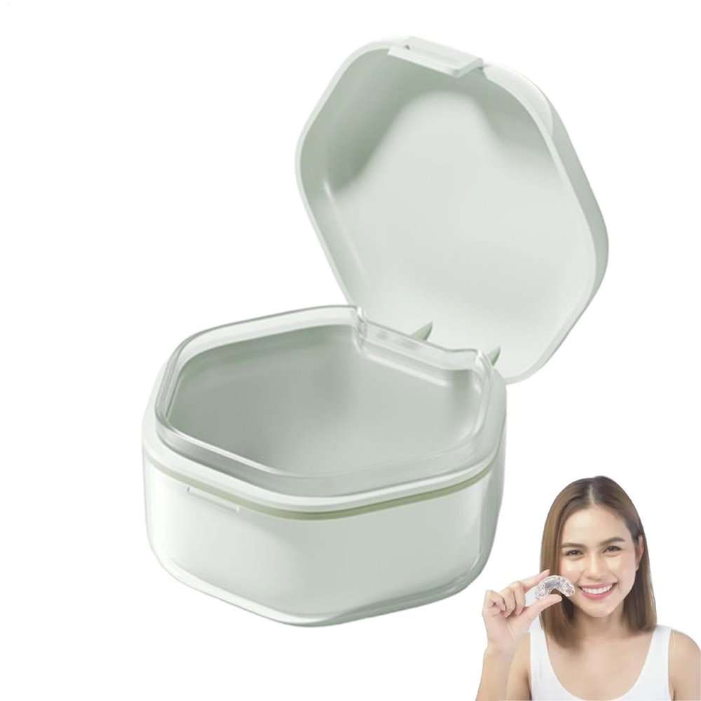 Denture Case for Full Dentures,Portable Denture Box Leakproof Denture Cup with Lid | Denture Cleaning Case, Waterproof Denture Cups for Women, Young or Old