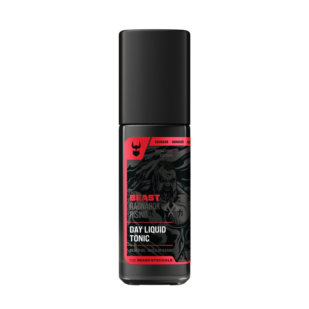 The Beard Struggle The Beast Line Beard Oil for Men Ragnarok Rising Eddie Hall Beast Line - Signature Edition - Day Liquid Tonic Beard Growth Oil - Beast Collection