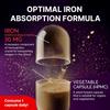 Iron Bisglycinate 30 mg High Dose & Well Tolerated High Absorption Iron Supplement 120 Vegan Capsules EU Lab Tested (1 Pack) view 4