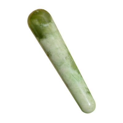Ipetboom Jade Acupuncture Point Massager Stick for Foot and Body, Light Green Jade Material with Retro Traditional Shape, Relieves Body Tension and Provides Comprehensive Acupoint Cover,