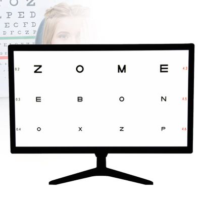 Cashwise 21.5-inch LCD Optical Digital Visual Acuity Chart Eye Charts Optometry Tester Projector with Remote, 300+ Visual Targets and 5 Display Methods Optometry Tester Projector
