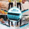 24" Push Broom Outdoor Heavy Duty, Commercial Push Broom for Cleaning with 55" Long Handle and Stiff Bristles, Large Shop Broom for Driveway Garage Yard Patio Warehouse Concrete Floor Cleaning view 3