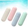 Baluue 4pcs Portable Toothbrush Case Plastic Toothbrush Container Box Travel Holder for Outdoor Camping Storage Box for Travel view 2