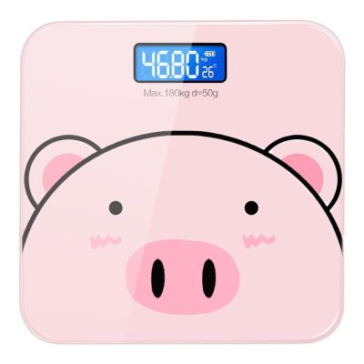 Cartoon Design Digital Weight Scale, Electronic Body Weight Scale, Automatic Smart Weight Scale, Accurate Weights Tracking Scales Clear Digital Display for Women, Men, Adult