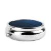HMBGFW Blue wave pattern Pill Storage Box - Compact 3-space - portable circular metal pill box - perfect for travelwallet or pocket use view 4