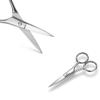 Astrowinter Nose Hair Scissors (Rounded Tip) & Beard Scissors - Safety Blunt-tip Facial Hair Scissors for Nose Hair, Moustache and Beard, Eyebrows, Eyelashes, Ear Hair AW-061-UK-C view 3