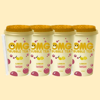 OMG Bubble Tea | A Taste Sensation in Every Sip | (Lemon Pack of 4)