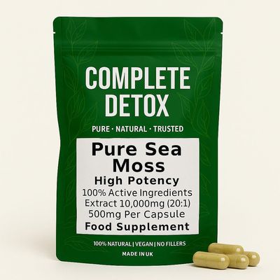 Sea Moss Capsules Extract High Strength 10000mg - Sea Moss Supplement 120 Capsules High Potency - UK Made - Vegan - No Filler Or Binders