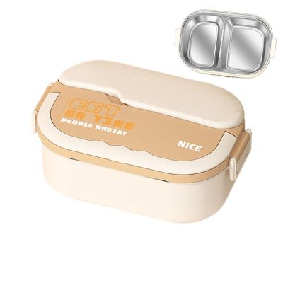 Stainless Steel Lunch Box Lunch Container for Adults | Leak Proof Microwave Heated Lunch Container Steel Lunch Box - Metal Lunch Container with Compartment for Home, Office, School