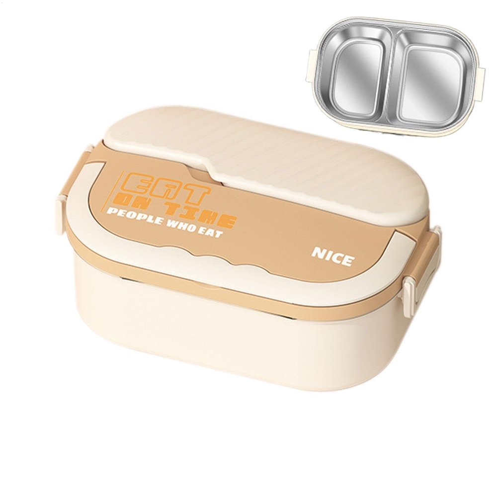 Stainless Steel Lunch Box Lunch Container for Adults | Leak Proof Microwave Heated Lunch Container Steel Lunch Box - Metal Lunch Container with Compartment for Home, Office, School