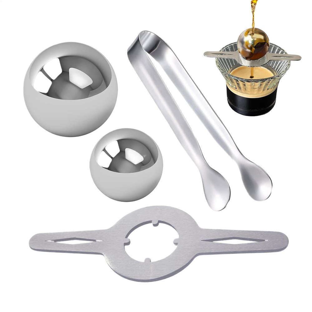 Cooling Espresso Ice Ball, Espresso Cooling Ball - Stainless Steel Cooling Ball for Espresso Coffee | Secure More Taste with the Freeze Espresso Chiller Ball for Whisky, Beer, Juice and Coffee