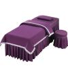 Beauty Bed Cover 4pcs Beauty Salon Bedding Set Massage Bed Cover Set Duvet Cover Bedskirt Stool Cover Pillowcase Beauty Bed Skirt Bedspread(01,Flat Bed Sheet_80X190CM) view 3