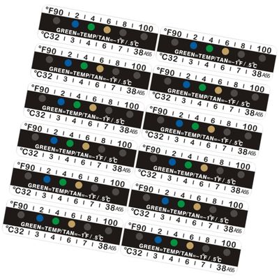 FRCOLOR 25pcs Stick on Temperature Stickers for Baby Bottles and Containers with Adhesive Pet LCD Design for Accurate Temperature Measurement